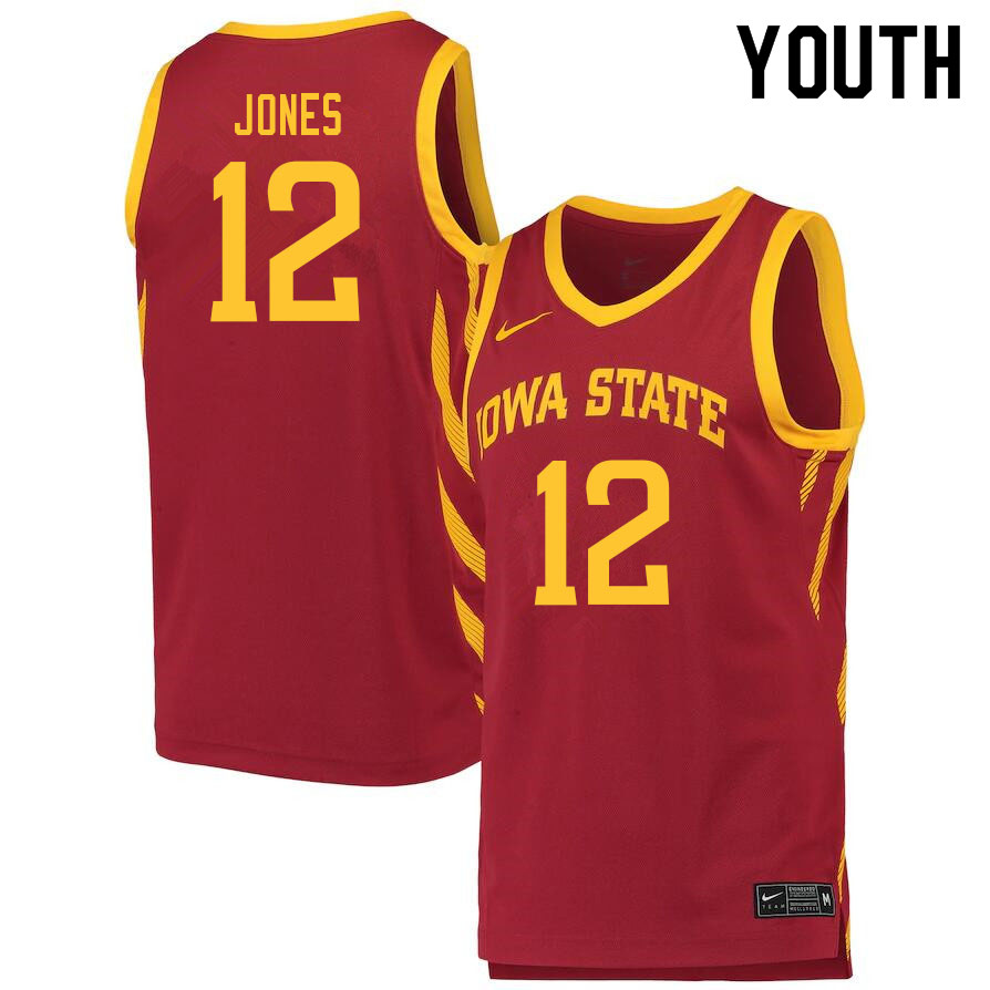 Youth #12 Robert Jones Iowa State Cyclones College Basketball Jerseys Sale-Cardinal